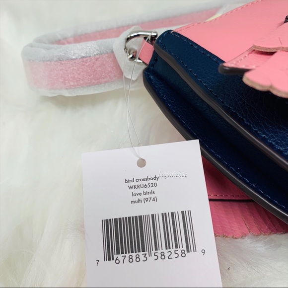 Kate spade bird crossbody love birds pink blue - Picture 8 of 8